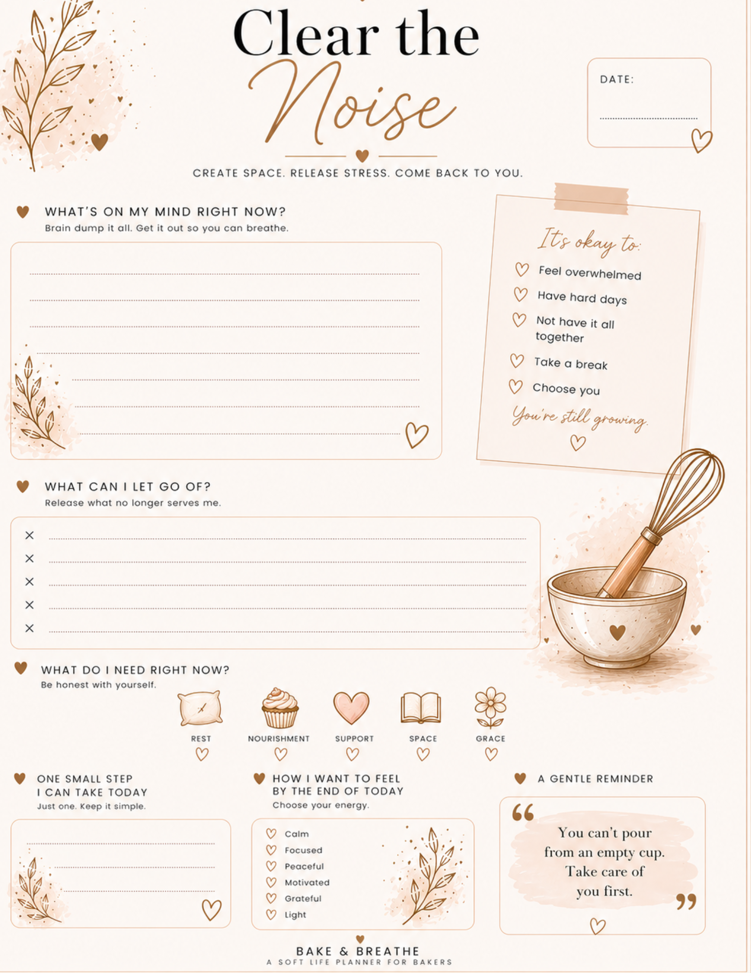 Bake & Breathe: A Soft Life Planner for Bakers