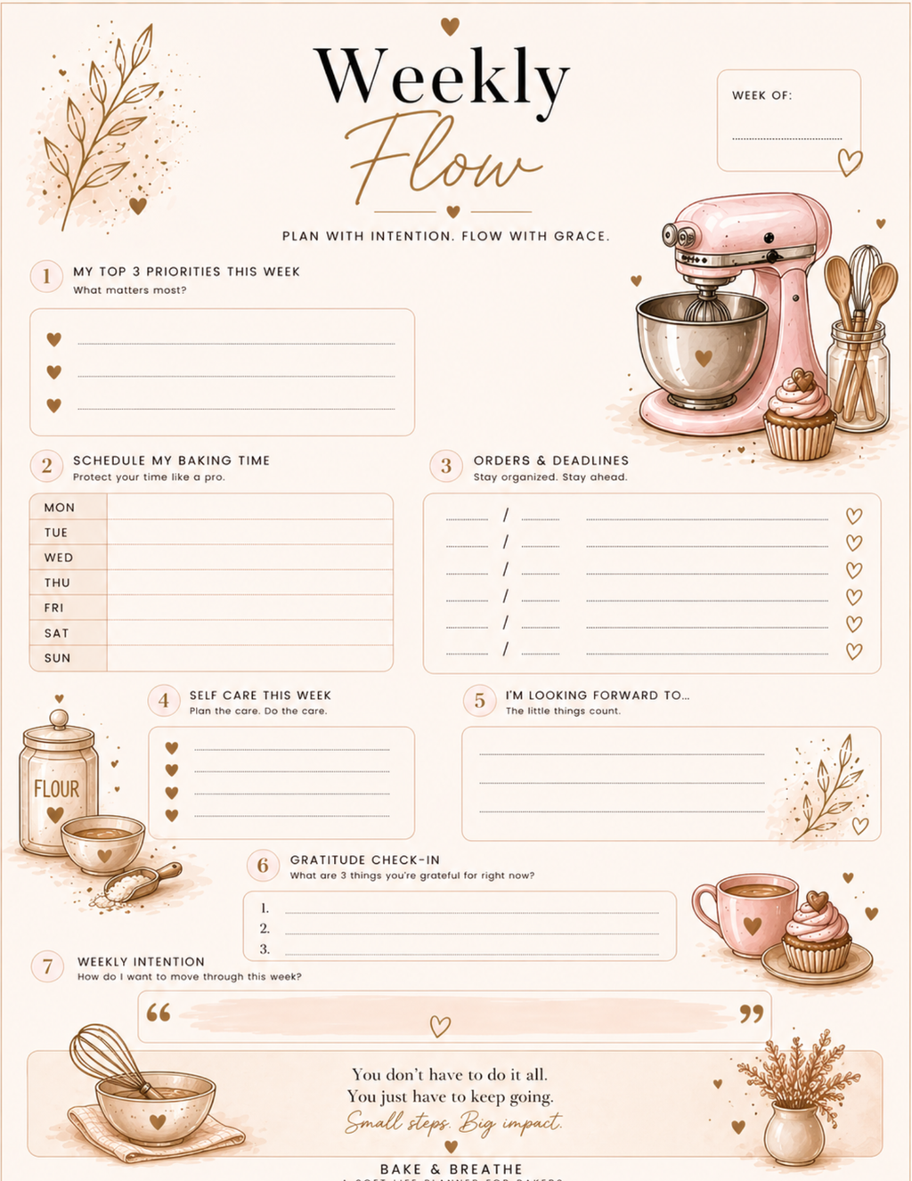 Bake & Breathe: A Soft Life Planner for Bakers