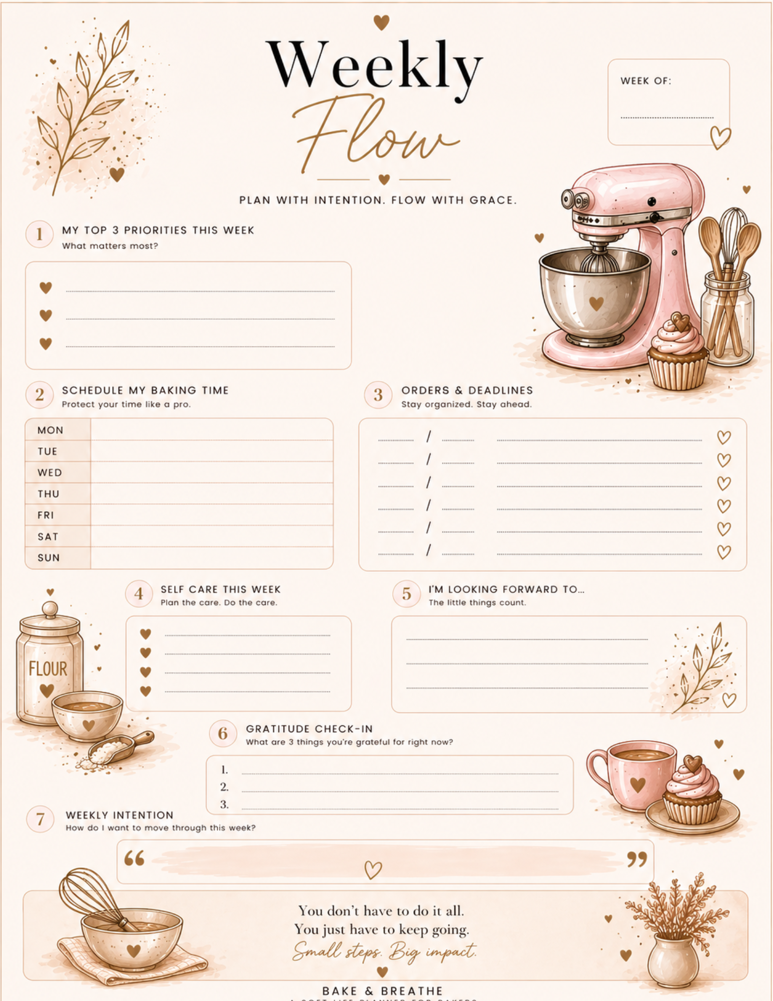 Bake & Breathe: A Soft Life Planner for Bakers