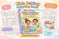 Kids Baking Coloring Book | Fun Recipes, Ages 4-10 (Printable PDF)